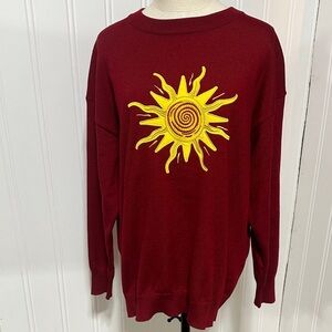 Earthbound Sun Embroidered Sweater Unisex Men’s L